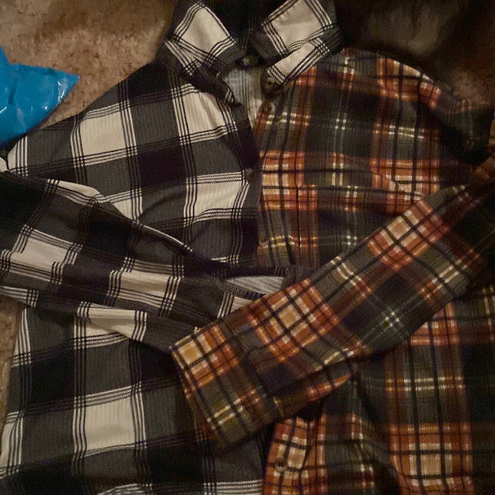 Plaid multi toned shirt